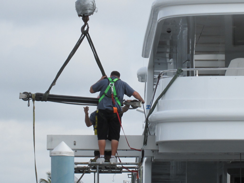 Performing routine preventive maintenance on Nautical Structures Beam